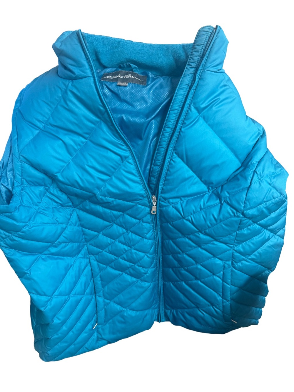 Eddie Bauer Woman’s ' Lightweight Quilted Puffer Vest - Bright Turquoise